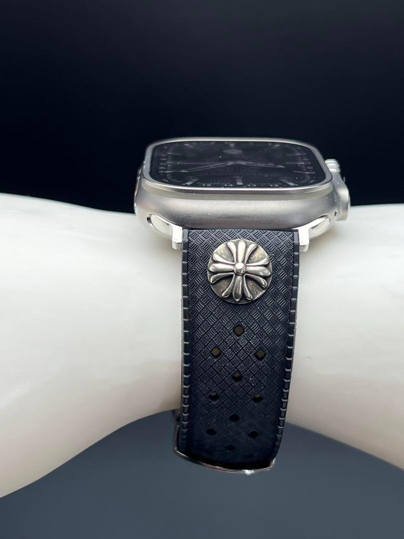 アップルウォッチ ラバー ベルト Dバックル付49mm 46mm 45mm 44mm 41mm 40mm38mm 42mm ウルトラ_画像4