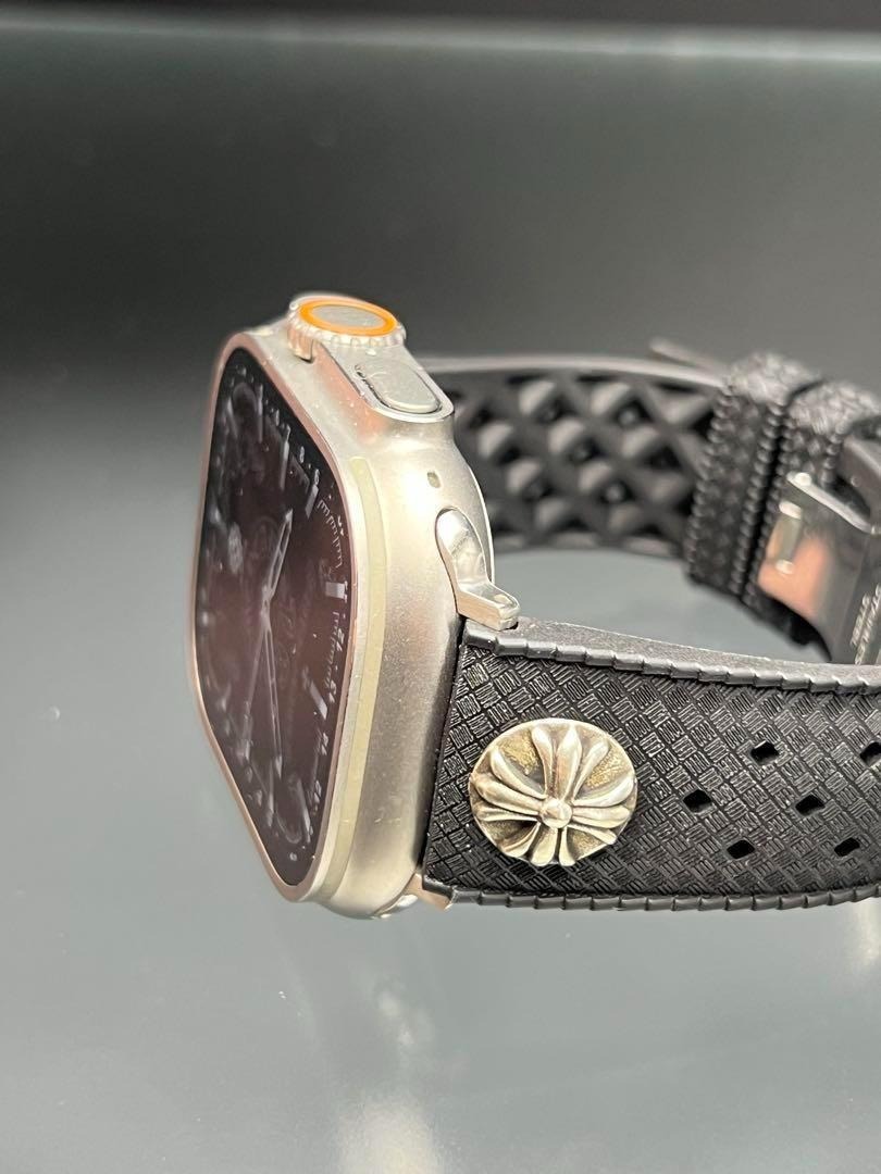 アップルウォッチ ラバー ベルト Dバックル付49mm 46mm 45mm 44mm 41mm 40mm38mm 42mm ウルトラ_画像8