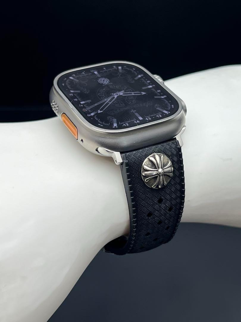アップルウォッチ ラバー ベルト Dバックル付49mm 46mm 45mm 44mm 41mm 40mm38mm 42mm ウルトラ_画像6