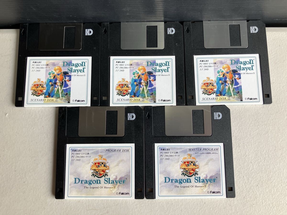 Falcom ファルコム　PC-9801用　ゲーム ソフト　ドラゴンスレイヤー　英雄伝説 Ⅱ 動作未確認　現状品_画像3