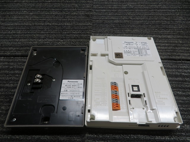 T☆Panasonic　パナソニック カラー玄関番スリム1型　親機　WD201W カラーカメラ付ドアホン子機　WQD001A ◎動作外し/現状未確認_画像6