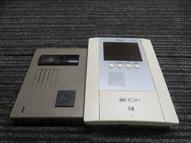 T☆Panasonic　パナソニック カラー玄関番スリム1型　親機　WD201W カラーカメラ付ドアホン子機　WQD001A ◎動作外し/現状未確認_画像1