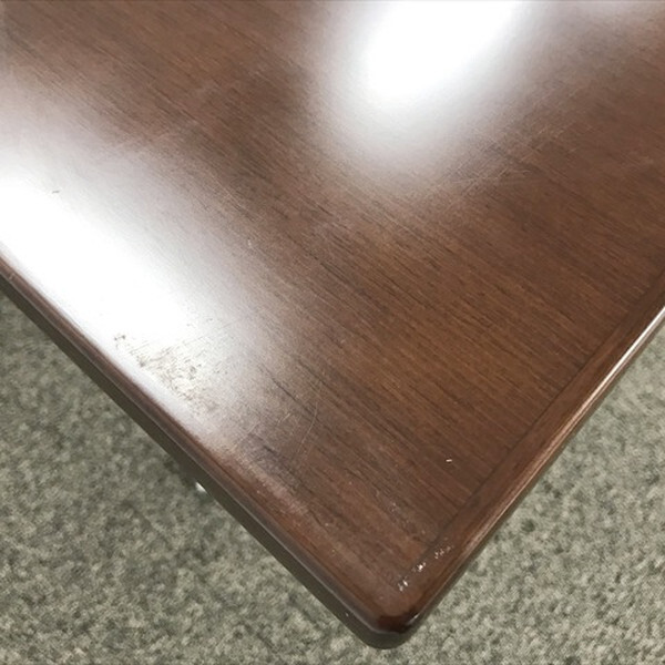 ミーティングテーブル 要組立 ラティオ2 2枚天板 W3600 オカムラ オーク調ダーク色 中古 TM-877791B_画像7