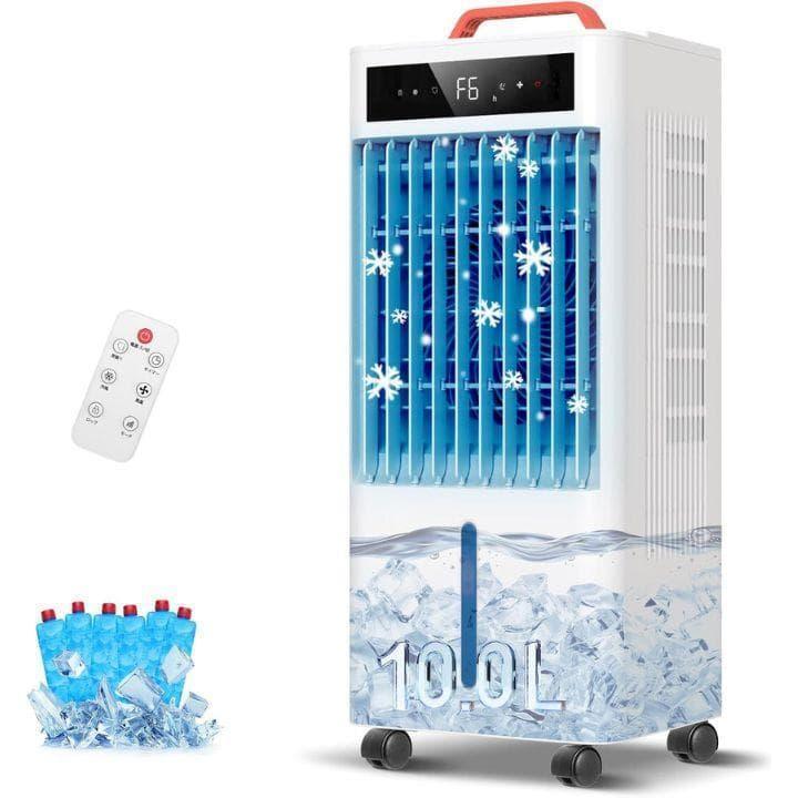 【美品】冷風機 冷風扇 スポットクーラー 10L大容量 静音 首振り 風量6段階 MCREVA FK2402Y-S_画像1