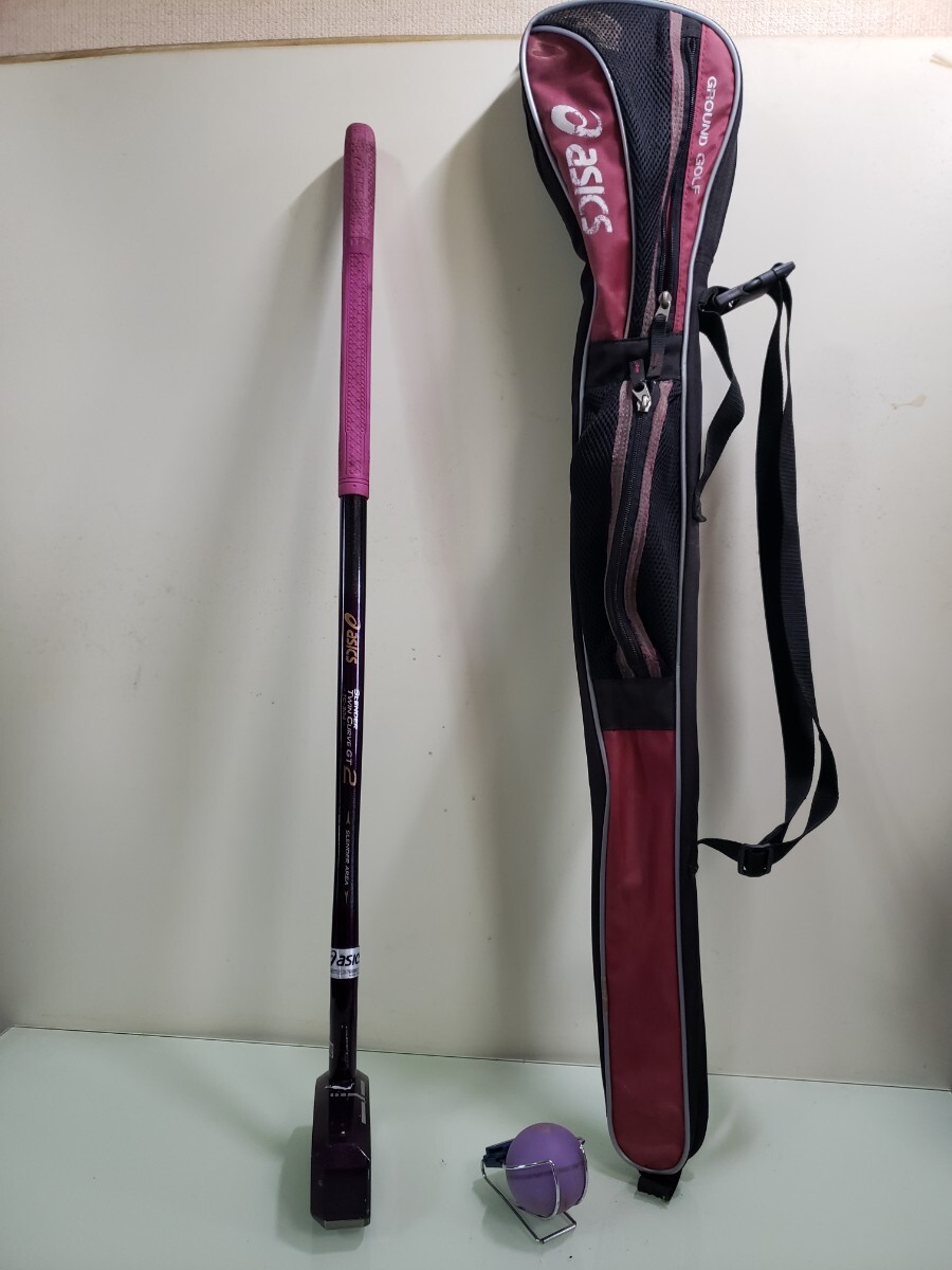 Asics/SLENDER TWIN CORVE GT2/TC-304 グラウンドゴルフ　日本グランドゴルフ公式 　ケース付_画像1