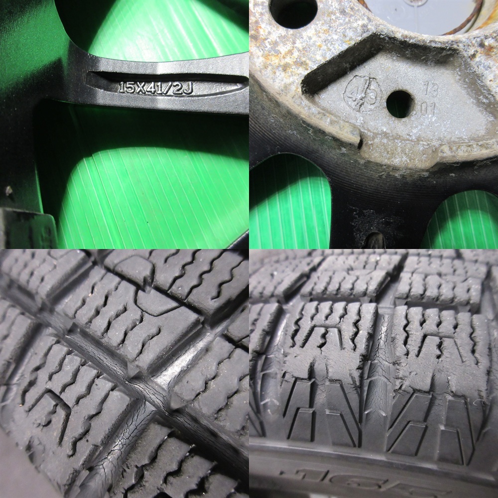 ek custom 165/55R15 зимний 70%-80% гора TOYO GARIT G5 4шт.@4 дыра PCD100 4.5J +43 N-BOX custom литье Copen Spacia б/у Niigata 