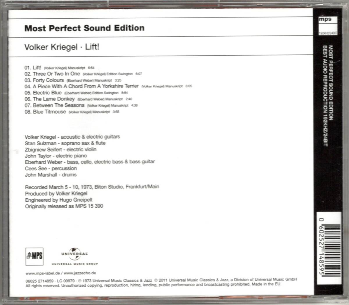 VOLKER KRIEGEL/LIFT!_画像2