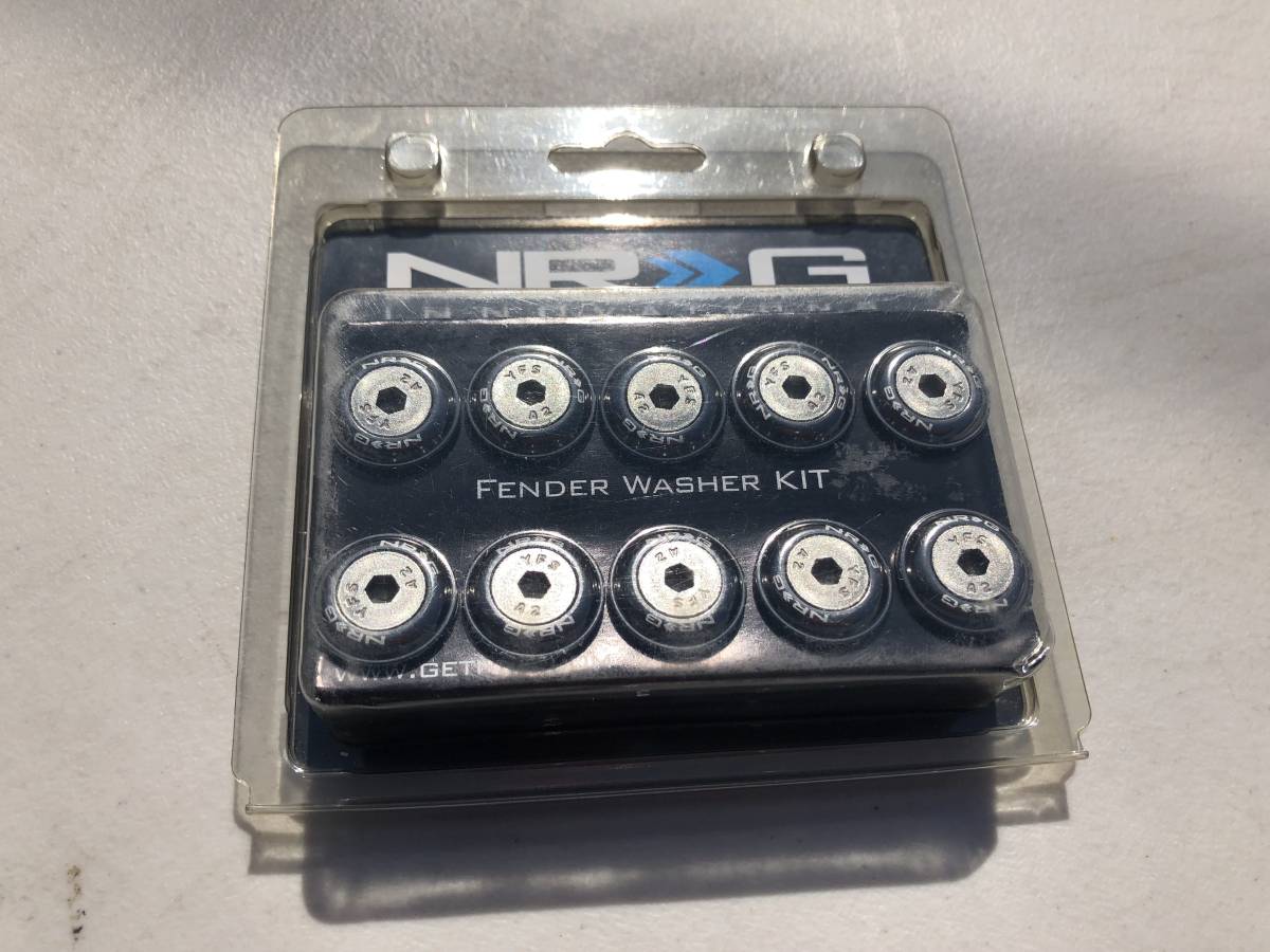 NRG フェンダーワッシャー/ナンバーボルト ガンメタ M6x1.0 10本SET USDM/JDM FW110GM ナンバーボルト 正規輸入品 即納_画像4