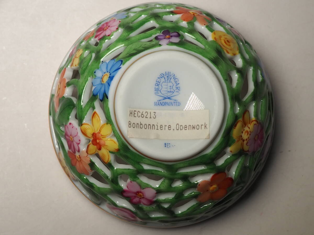 ヘレンド HEREND ボンボニエール 小物入れ 蓋付容器 良品_画像5