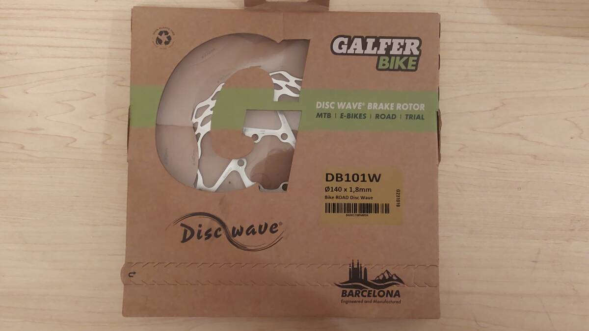 GALFER Wave Rotor ガルファー ウェーブローター　DB101W　140mm　6ボルト/センターロックアダプター無し　ロード/グラベル用　未使用/1枚_画像1