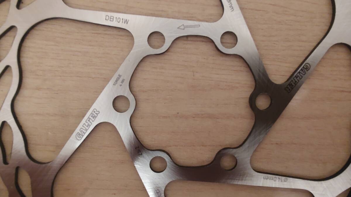 GALFER Wave Rotor ガルファー ウェーブローター　DB101W　140mm　6ボルト/センターロックアダプター無し　ロード/グラベル用　未使用/1枚_画像4