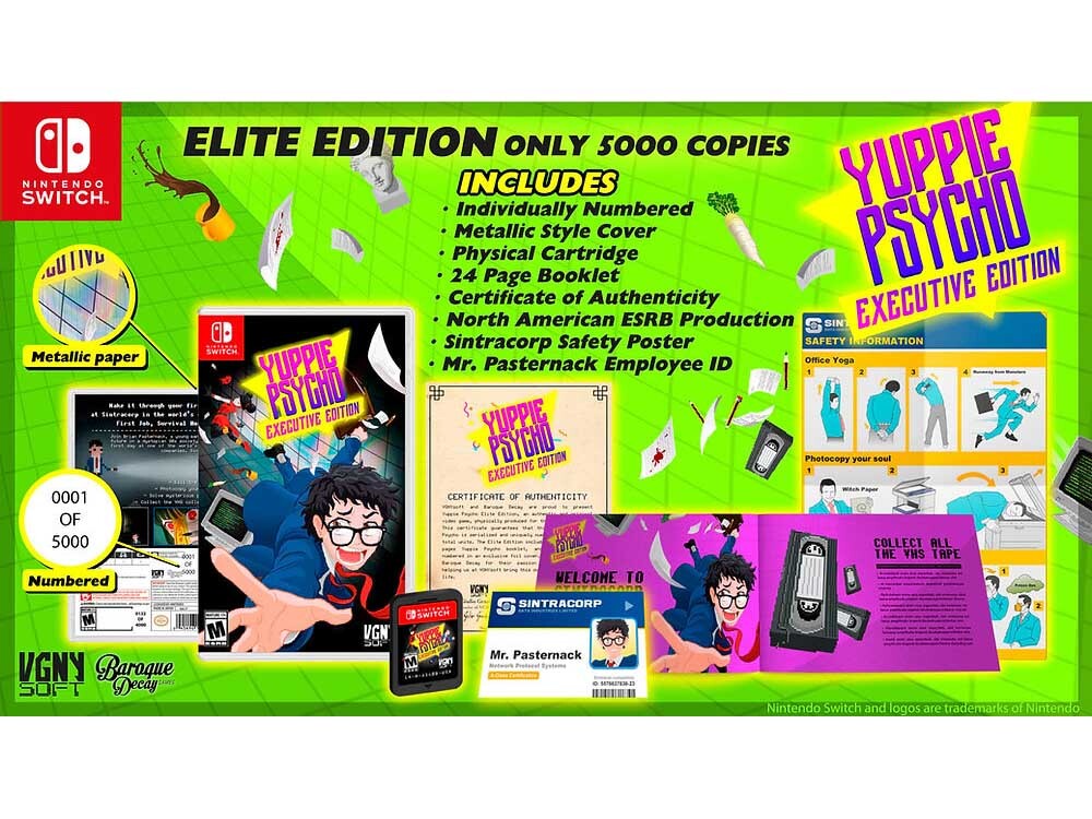 ◆Switch Yuppie Psycho ELITE EDITION 海外版 国内版本体対応 中古/検:ユッピーサイコ ヤッピーサイコ EXECUTIVE エリートエディション_画像4