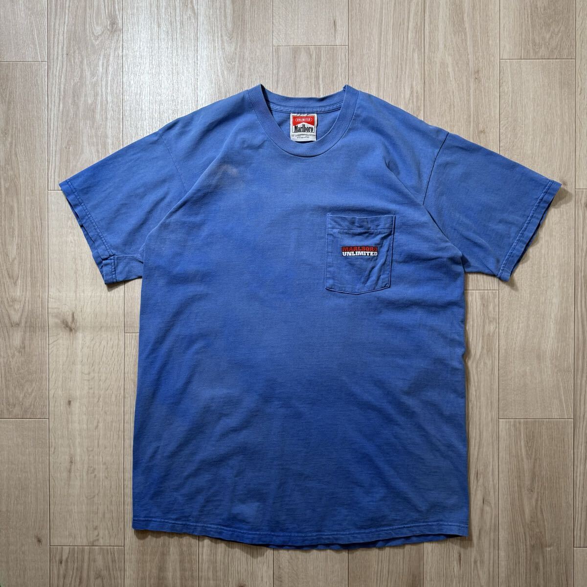 フェード!90s Marlboro マルボロ コヨーテ Tシャツ XL ブルー 青 USA製_画像4