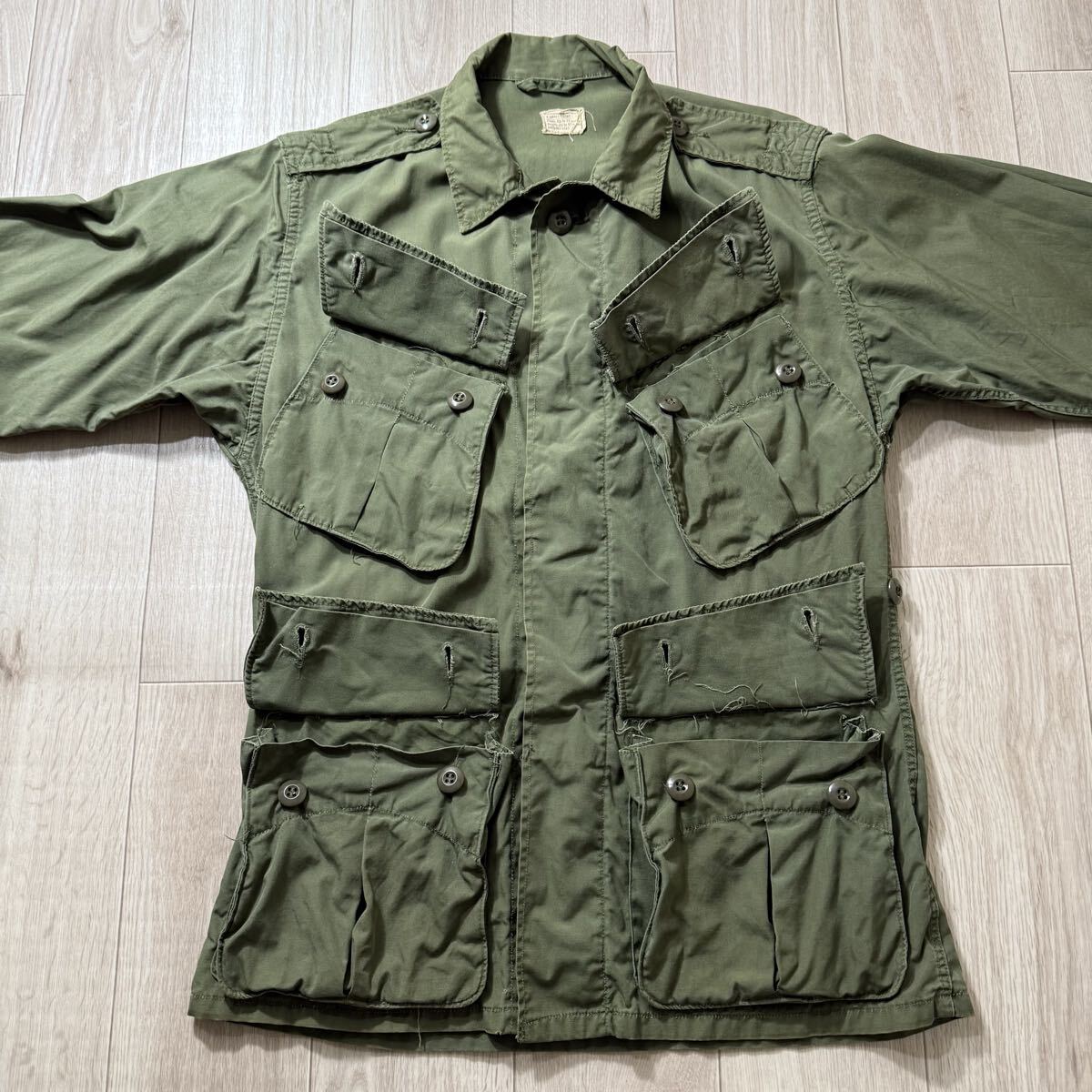 希少セカンド！60s 米軍実物 ジャングルファティーグ 2nd ノンリップ XS-Short_画像3