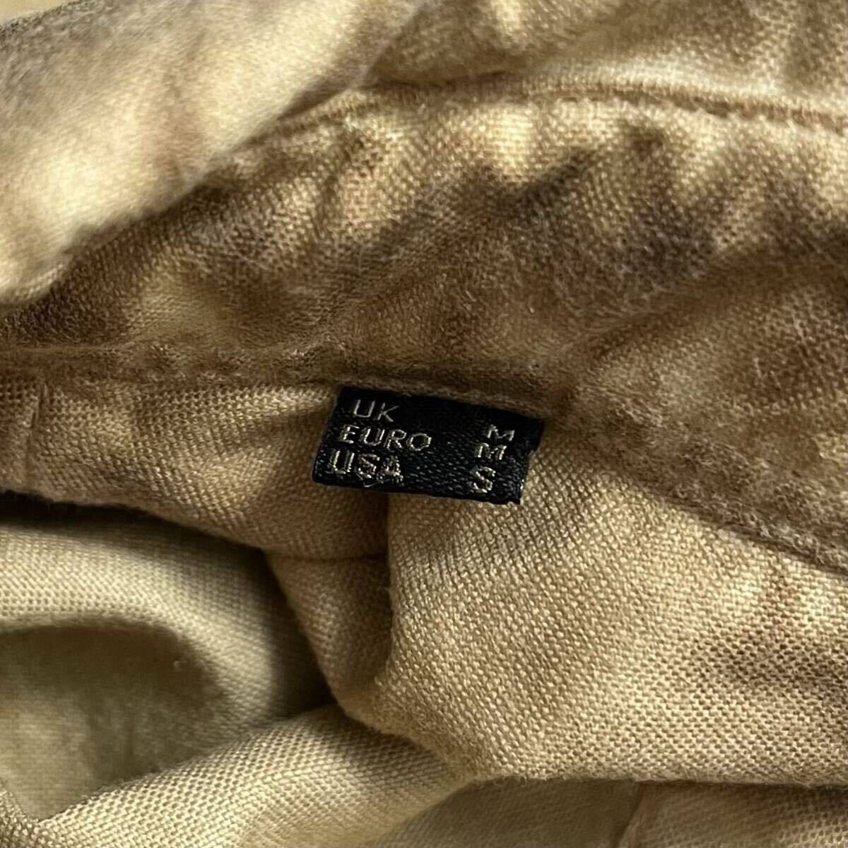 レア！Barbour インターナショナルシャツ エイジド加工 長袖ボタンダウンシャツ UK-Mサイズ_画像5