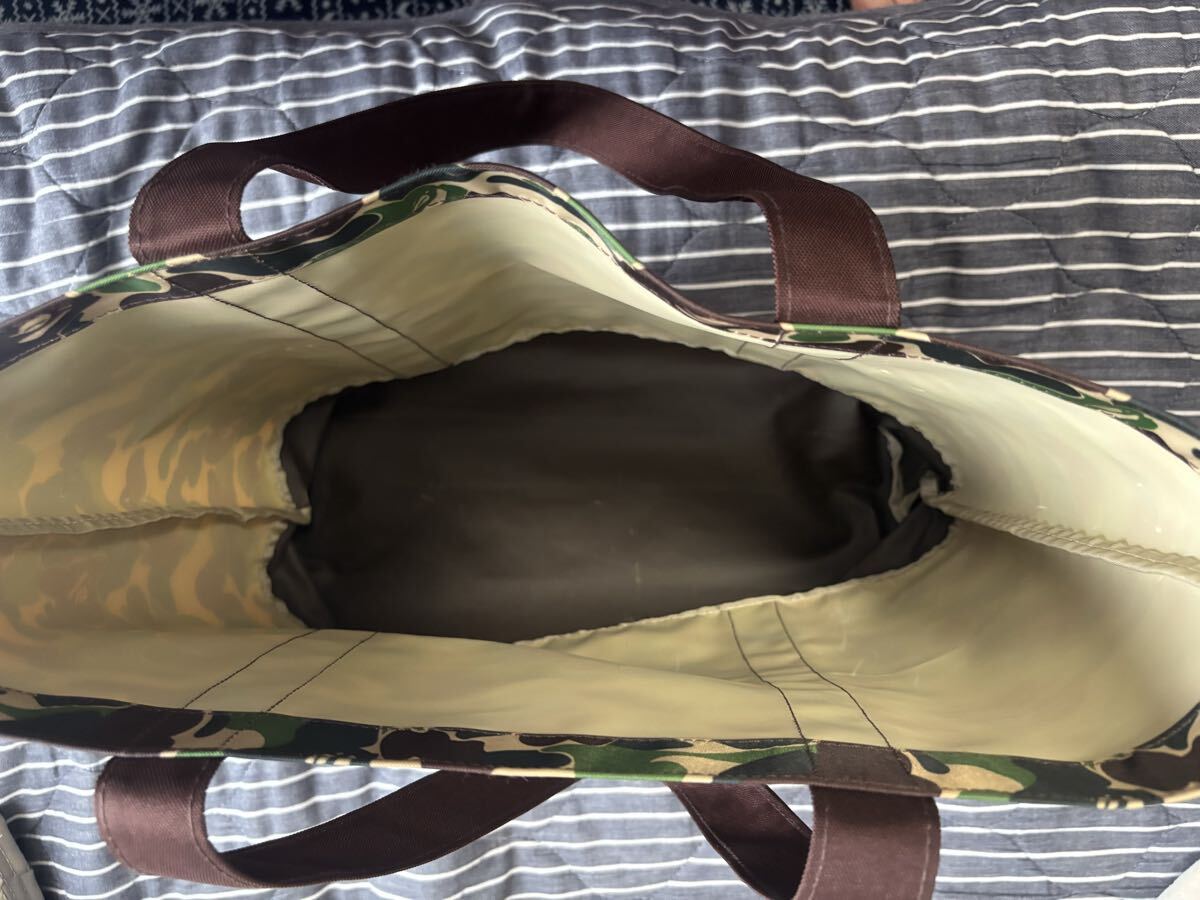 送料無料★エイプ★ナイロントートバック大★グリーンカモ_画像3