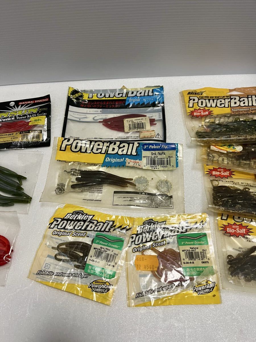 ワームセット バス釣り　スモールマウスセット　パワーホッグ　マイクロクローラー　サンスン　野尻湖　桧原湖　廃盤品　貴重品 ルアー_画像3