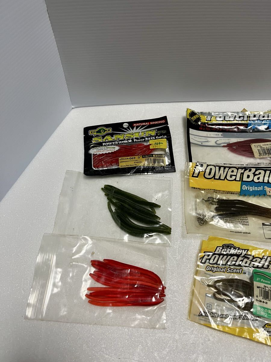 ワームセット バス釣り　スモールマウスセット　パワーホッグ　マイクロクローラー　サンスン　野尻湖　桧原湖　廃盤品　貴重品 ルアー_画像4