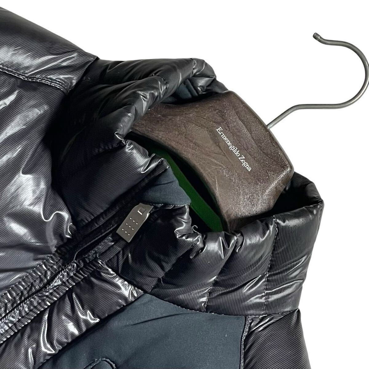 幻の3Lサイズ!!!圧巻の光沢感【ヒューゴボス HUGO BOSS】ボリュームMAX!!!別格のオーラ!!! ダウンジャケット ブラック _画像4