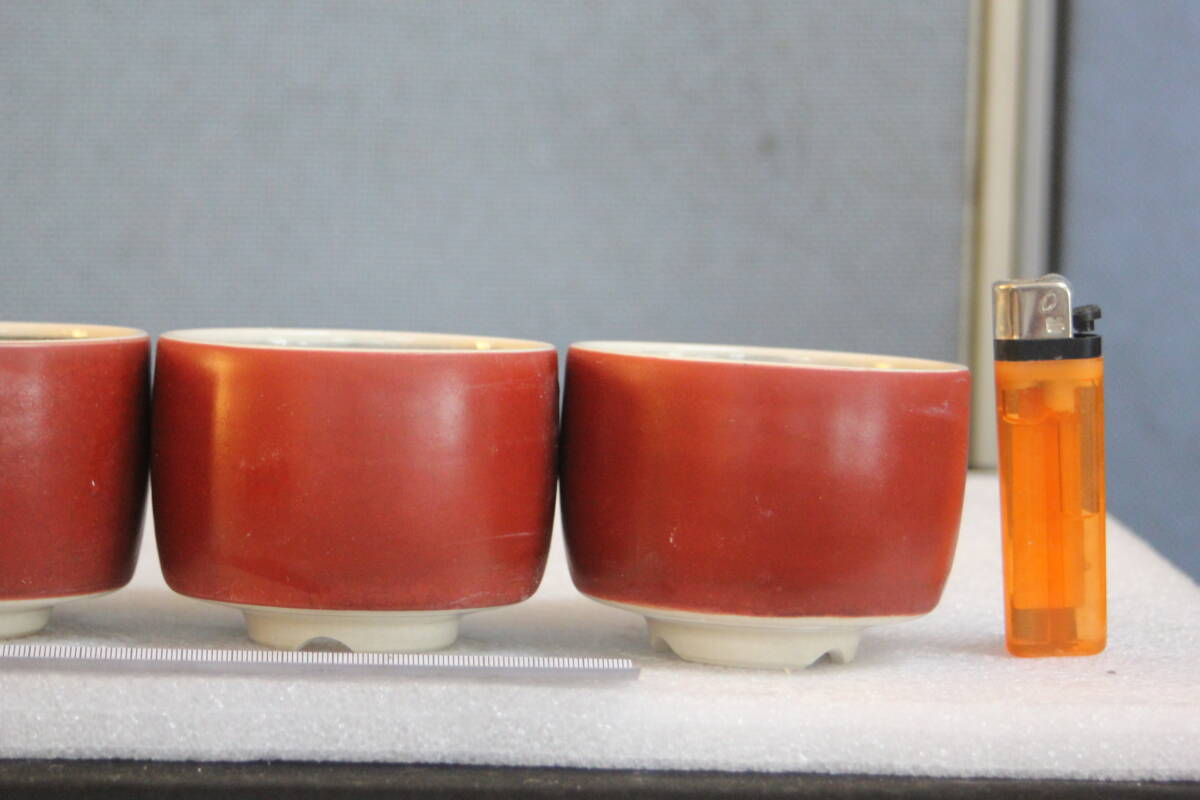 植木鉢 ５個 陶器に穴あけ水切り加工した物 10172の画像2