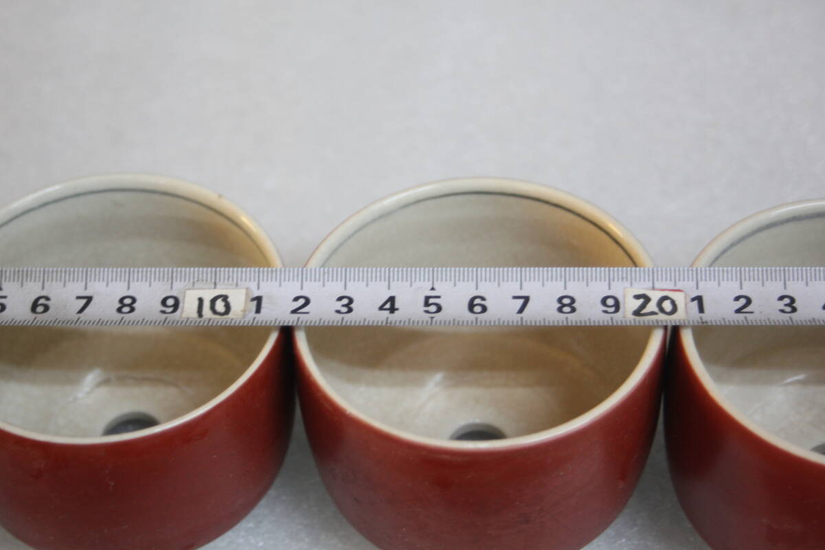 植木鉢 ５個 陶器に穴あけ水切り加工した物 10172の画像3