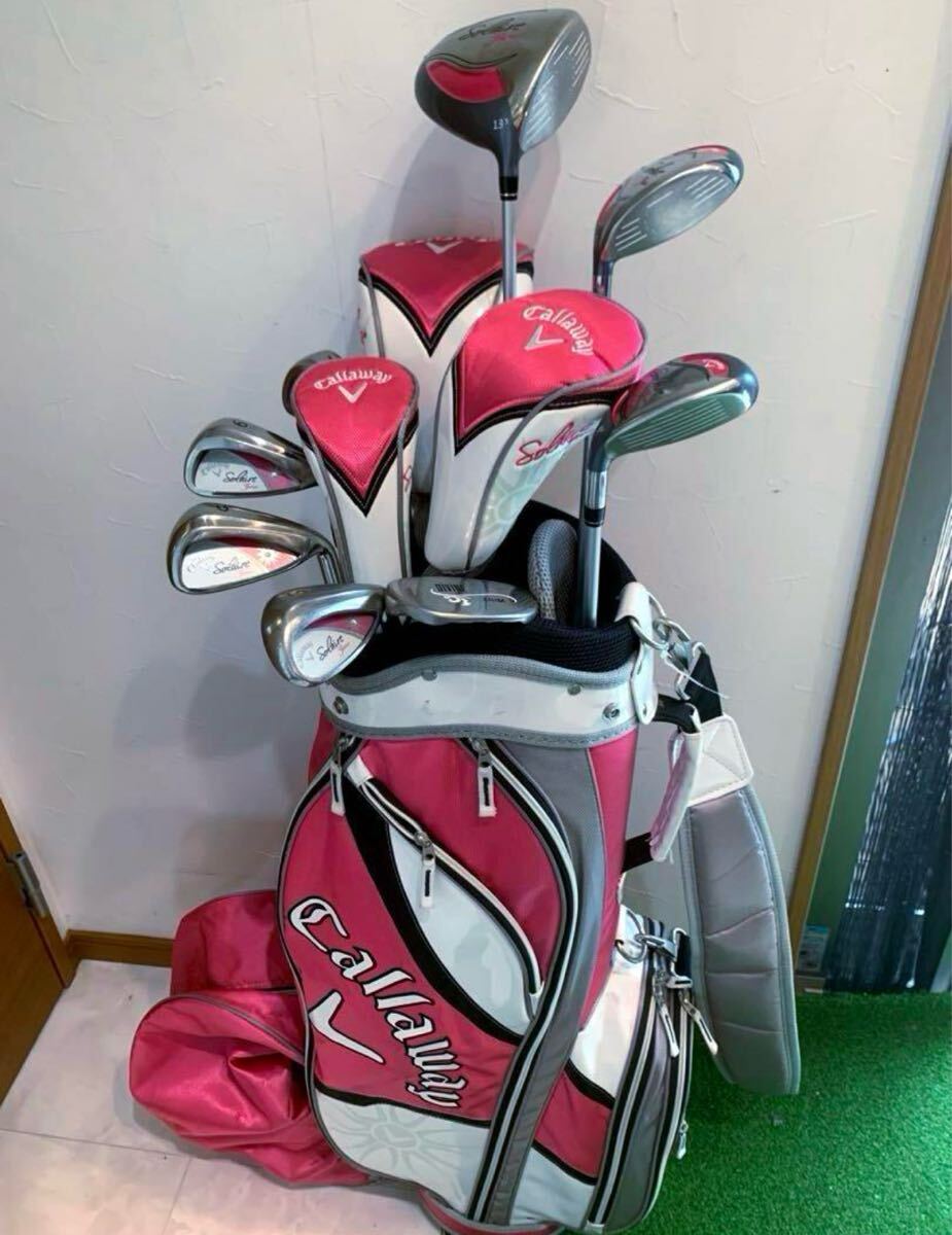 送料無料　完売　良品　キャロウェイ　レディースゴルフクラブ セット　ピンク　可愛く優しい　初心者〜_画像1