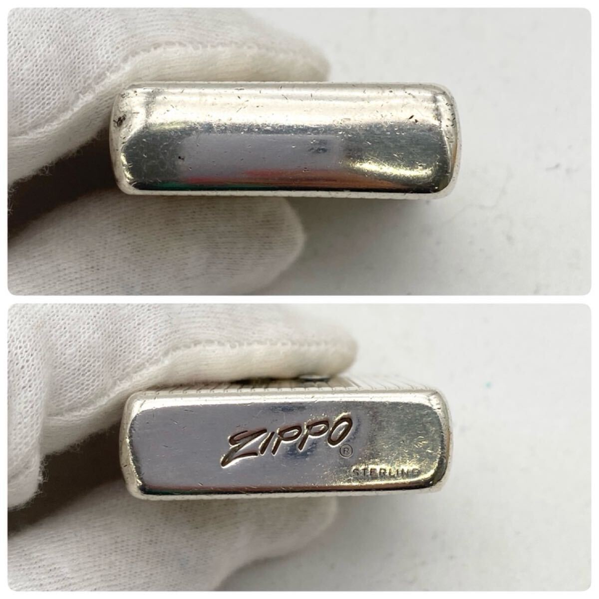 K Zippo スターリングシルバー 純銀ライター 総重量61.2g ジッポ STERLING刻印 シルバー 純銀 ライターSV SILVER 銀製品 モノトクの画像6