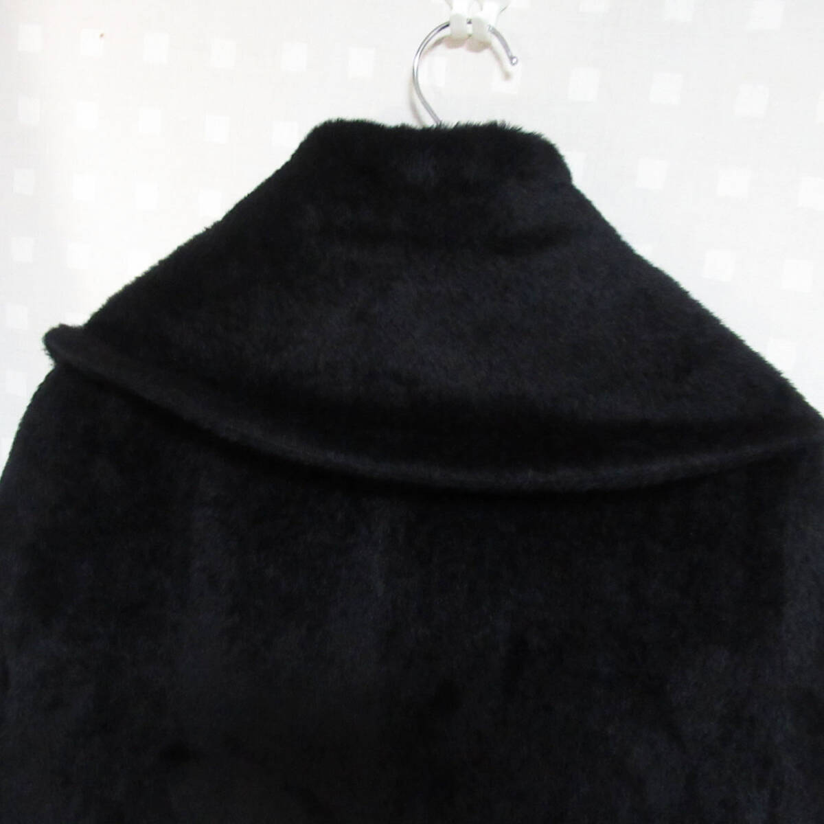 C42★最高級白タグ★マックスマーラ MaxMara★洗練デザイン アルパカ コート38★×_画像6