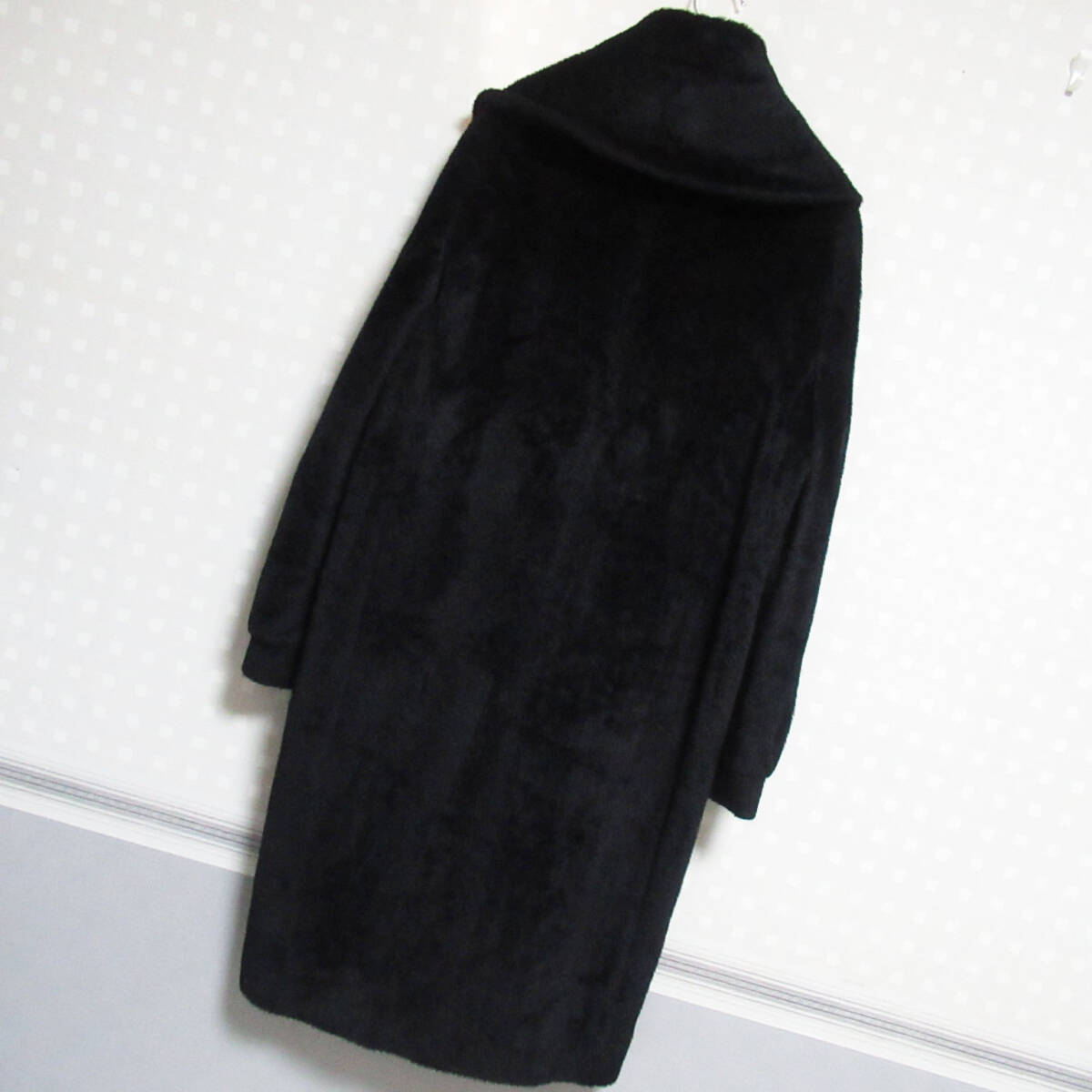 C42★最高級白タグ★マックスマーラ MaxMara★洗練デザイン アルパカ コート38★×_画像5