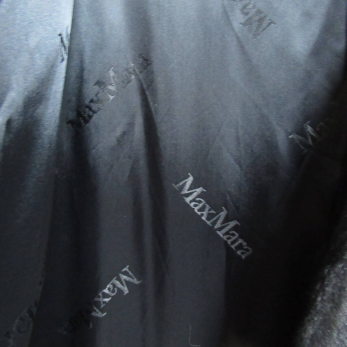 C42★最高級白タグ★マックスマーラ MaxMara★洗練デザイン アルパカ コート38★×_画像4