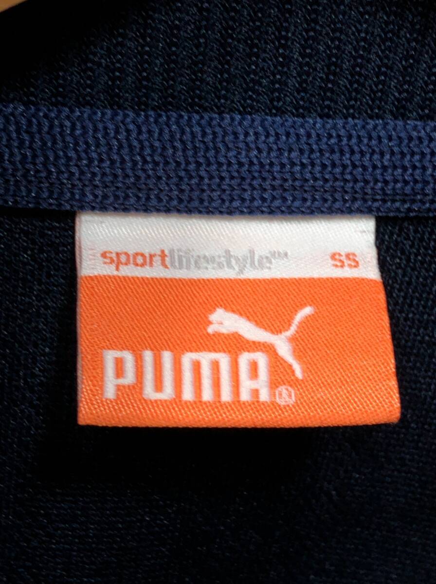 PUMA ジャージ ジャケット メンズ SS サイズ ネイビー シャドーストライプ トラックジャケット プーマ G9_画像3