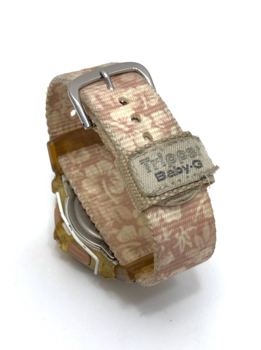 CASIO カシオ ベビージー Baby-G Tripper BGT-100 腕時計 デジタル 花柄 ハイビスカス ベージュ系 レディース 不動 動作未確認 D20i3_画像2