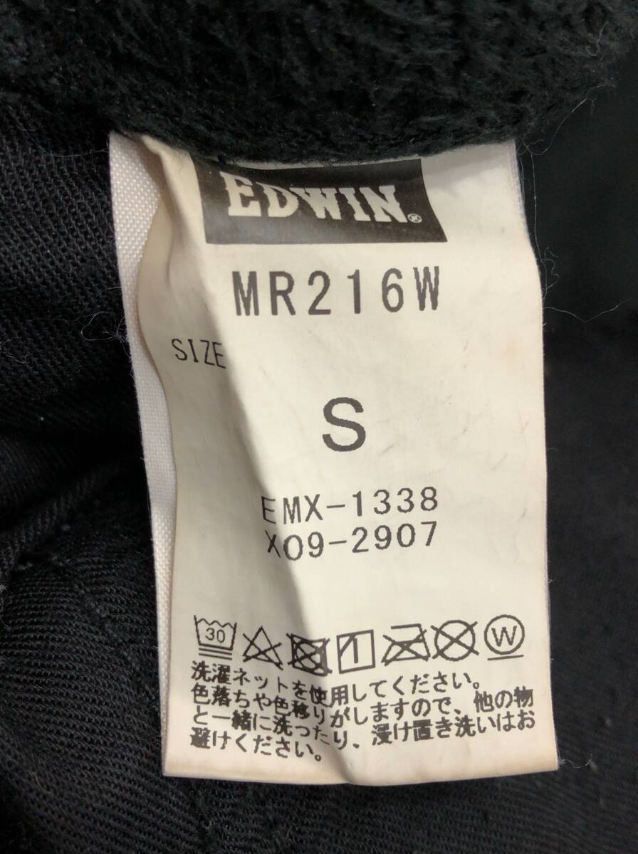 EDWIN Jerseys 裏起毛 パンツ レディース S ブラック ストレッチ MR216W 暖パン 防寒 エドウィン ジャージーズ I6_画像4