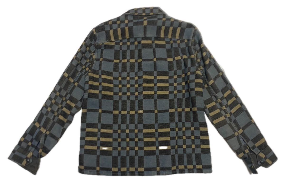 名作 RRL ジャガード シャツジャケット M ネイティブ柄 ウール ダブルアールエル 長袖シャツ_画像3