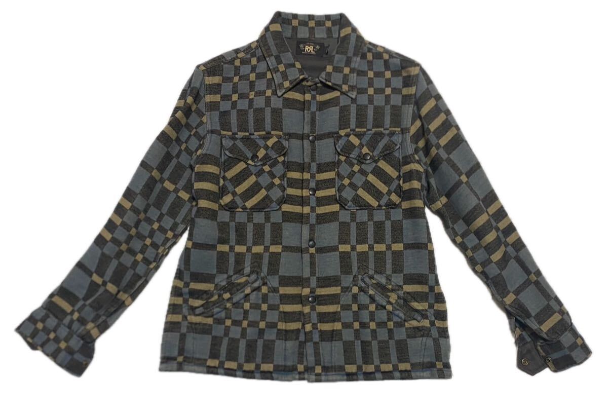 名作 RRL ジャガード シャツジャケット M ネイティブ柄 ウール ダブルアールエル 長袖シャツ_画像2