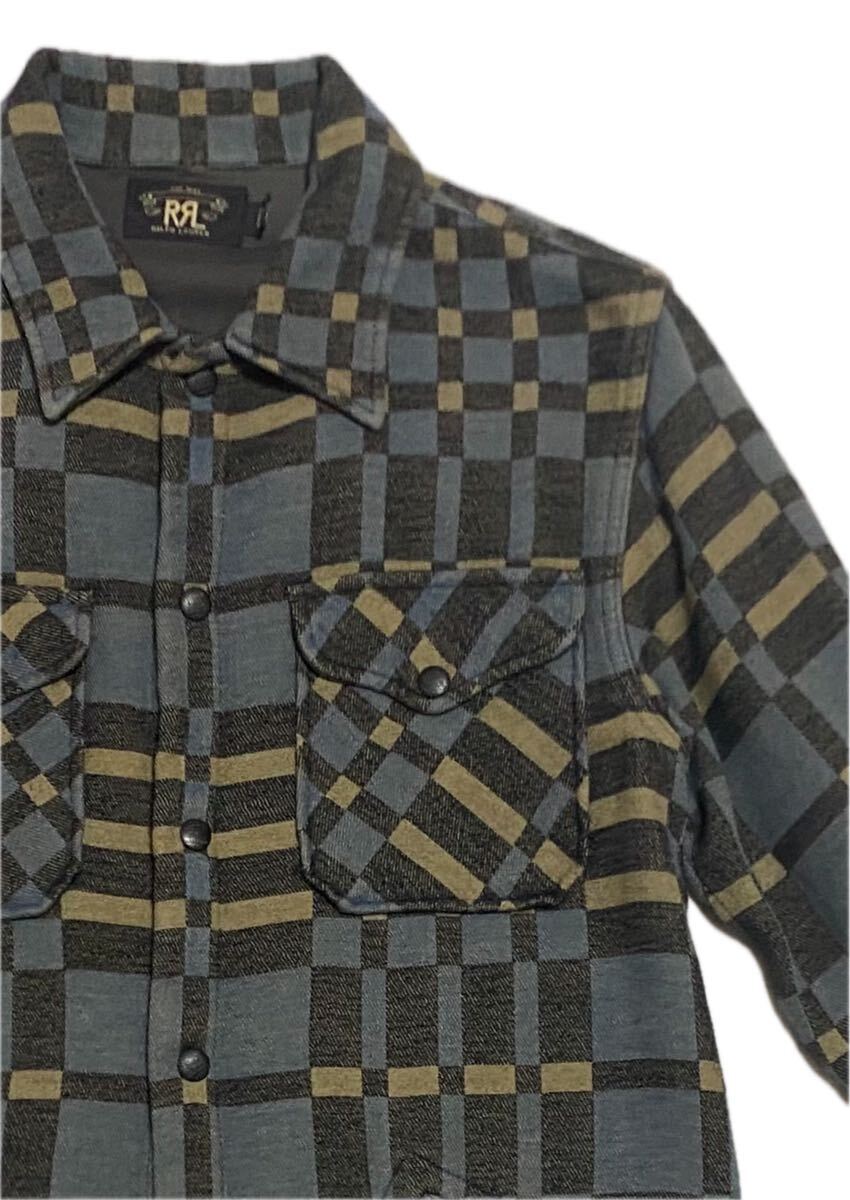 名作 RRL ジャガード シャツジャケット M ネイティブ柄 ウール ダブルアールエル 長袖シャツ_画像1