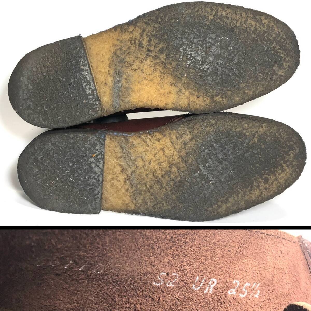 リーガルREGAL 25.5cm メンズ チャッカブーツ 茶 ブラウン 52UR レザーシューズ 本革_画像7