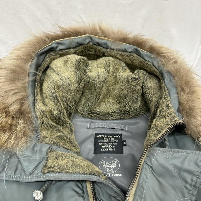 アヴィレックス N-3B 後期 復刻 フライト ジャケット ファー 6112070 M_画像5