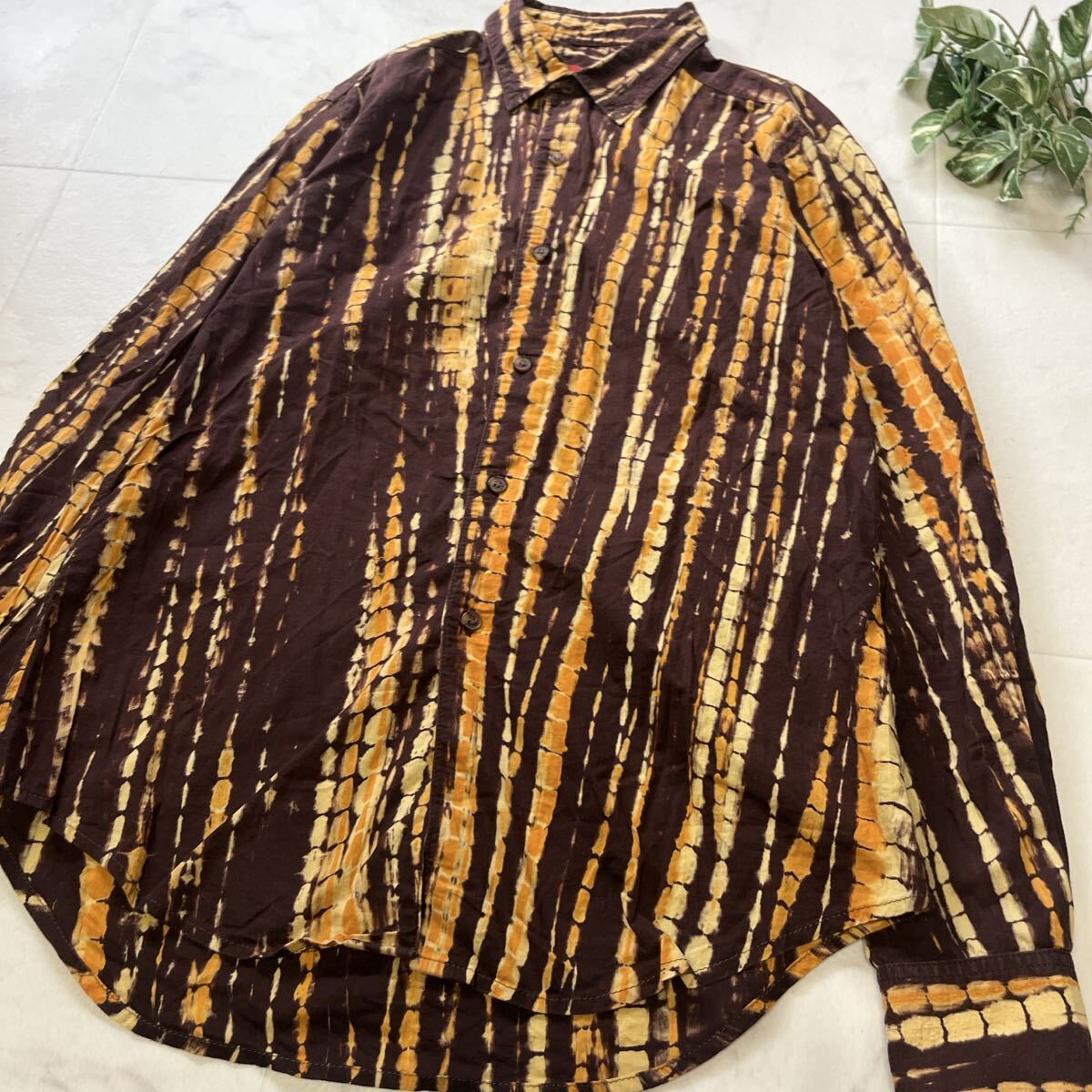 美品　ECKHAUS LATTA エコーズラッタ　総柄シャツ　ユニセックス　XS