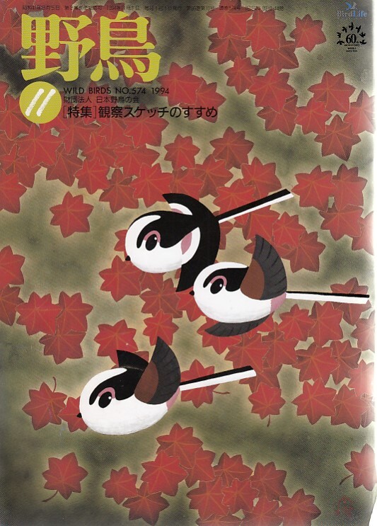 §C1 野鳥 WILD BIRDS NO.574 1994/11 特集 観察スケッチのすすめ キジ ゴイサギ ダイサギ_画像1