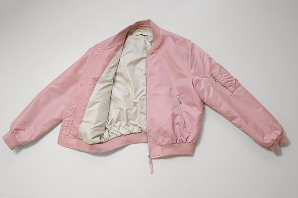 主役のピンク* ZARA BASIC ◆ MA-1 中綿 ボンバージャケット Mサイズ ピンク ブルゾン ザラ ◆ K2J_画像4