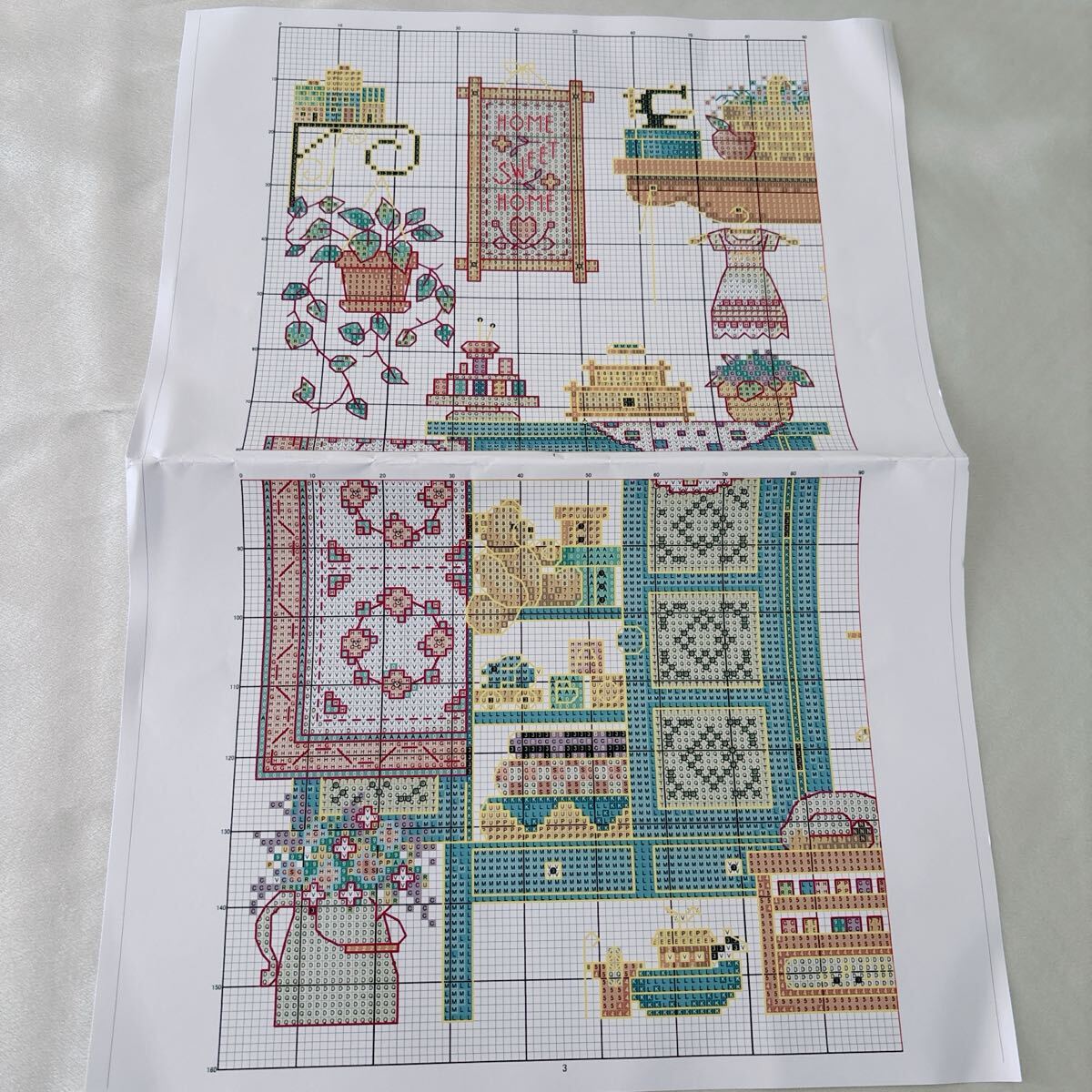 刺繍作成キット 裁縫タイム クロスステッチキット 14カウント 図面印刷あり_画像2