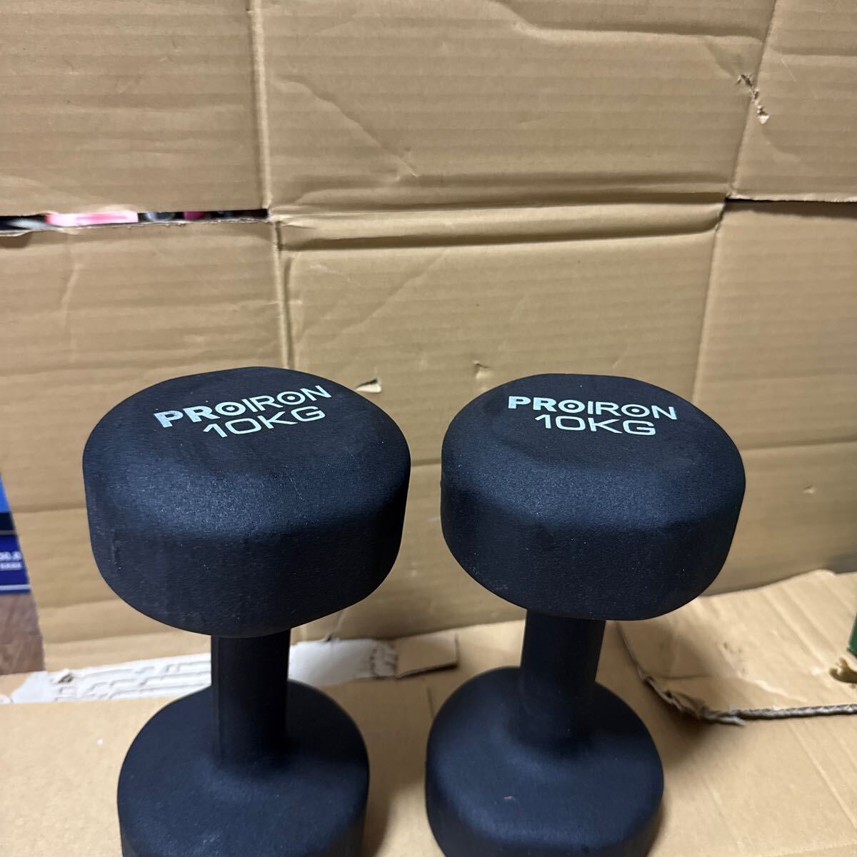 あ-8543）PROIRON ダンベル 10kg 2個セット 筋力トレーニング 筋トレ 中古現状品_画像6