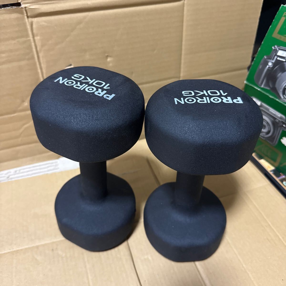 あ-8543）PROIRON ダンベル 10kg 2個セット 筋力トレーニング 筋トレ 中古現状品_画像8