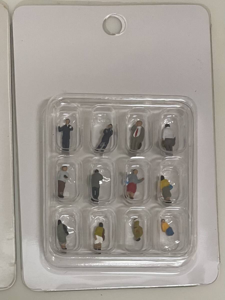 送料230円〜 未開封品 トミーテック ジオコレ 1/150 情景小物 071 ザ・人間 鉄道員 & 鉄道模型少年時代 一般の人セット 2点 まとめ品_画像3