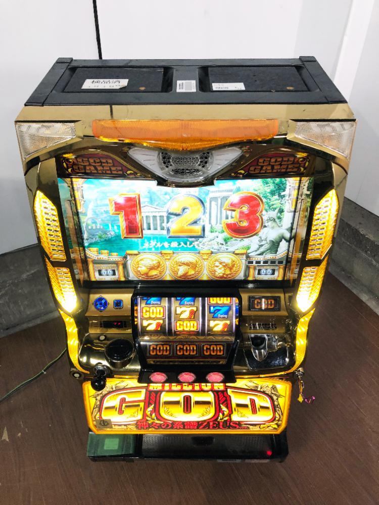 地域限定送料無料★超美品 中古★ELECO ミリオンゴッド 神々の系譜 ZEUS ver. パチスロ実機【ミリオンゴッド-神々の系譜-ゼウスUV】FM3H_画像2