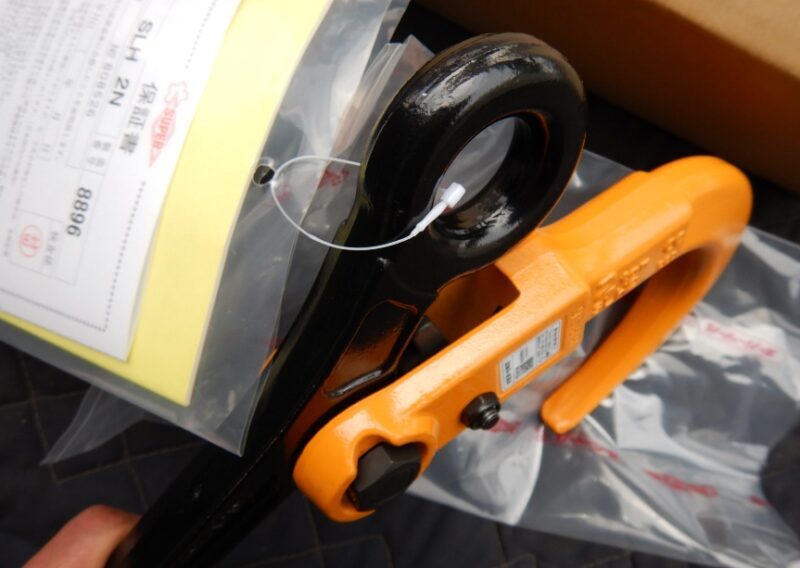 即決税0円未使用品 スーパーツールスーパーロックフックSLH2N 2t用鉄板吊フックロック付2000kg_画像8