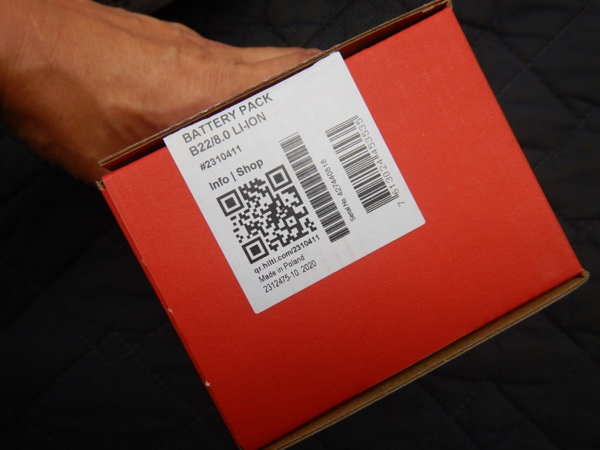 即決税0円未使用品HILTI純正リチウムイオンバッテリーB22/8,0Li-ion 21,6V8,0Ah電池 2310411 2024年9月製_画像3