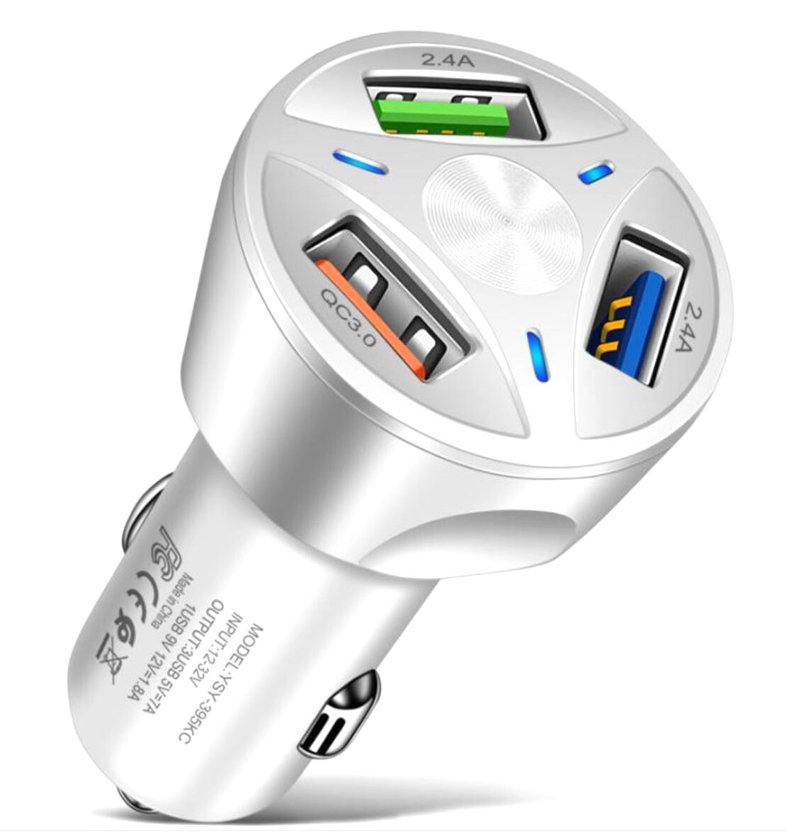 【新古】車載USB 3ポート 急速充電シガーソケット +おまけ_画像1