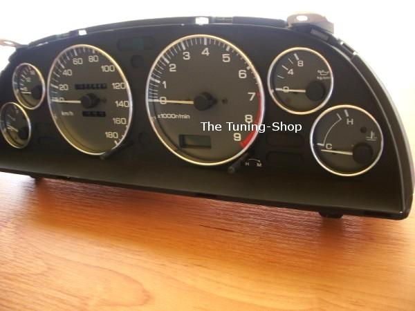 即納 日産スカイラインR32 GTR GTS アルミ磨きポリッシュ仕上クローム スピードメーター リング ゲージ トリム カバー /エアロ スポイラー_画像2